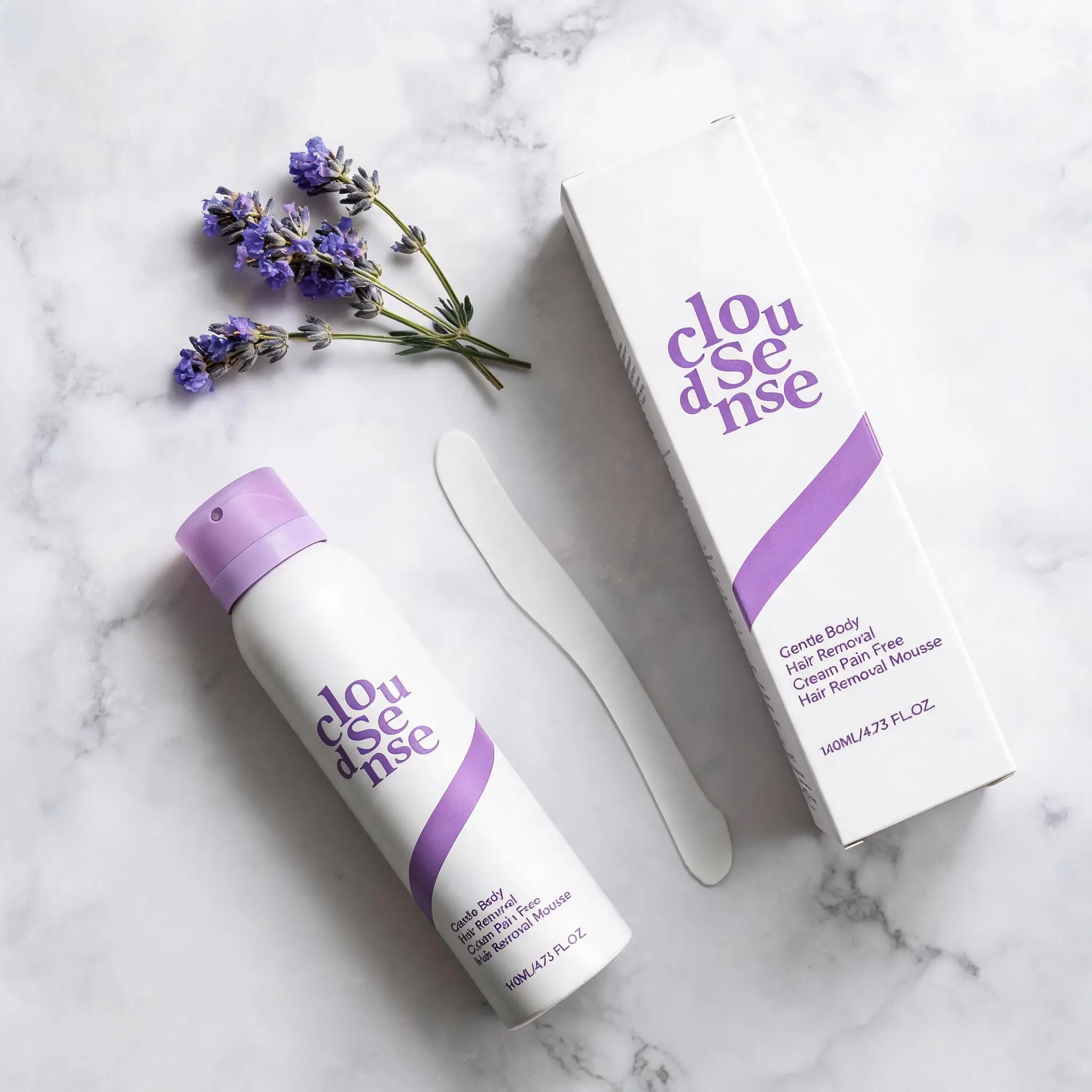Citrus Scent Hair Removal Mousse for Sensitive Skin Bikini Area Aloe Hyaluronic Acid Fast Acting Pain Free Depilatory Cream
