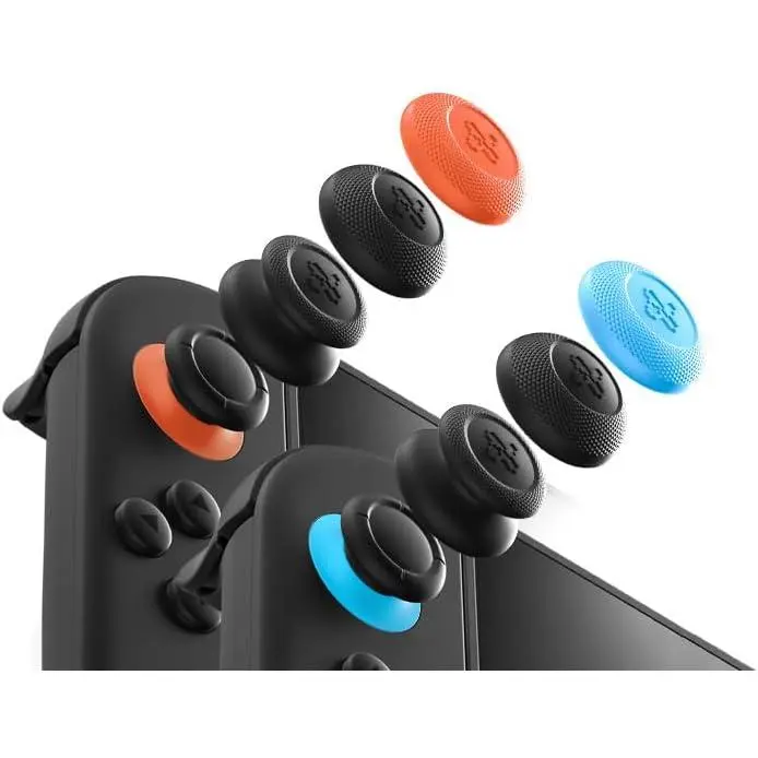 Thumb Grips Joystick Caps -  Thumb Stick Covers Easy to Install Durable to Protect  Joysticks for   2 (8PCS, Neon Blue, Orange, Black)