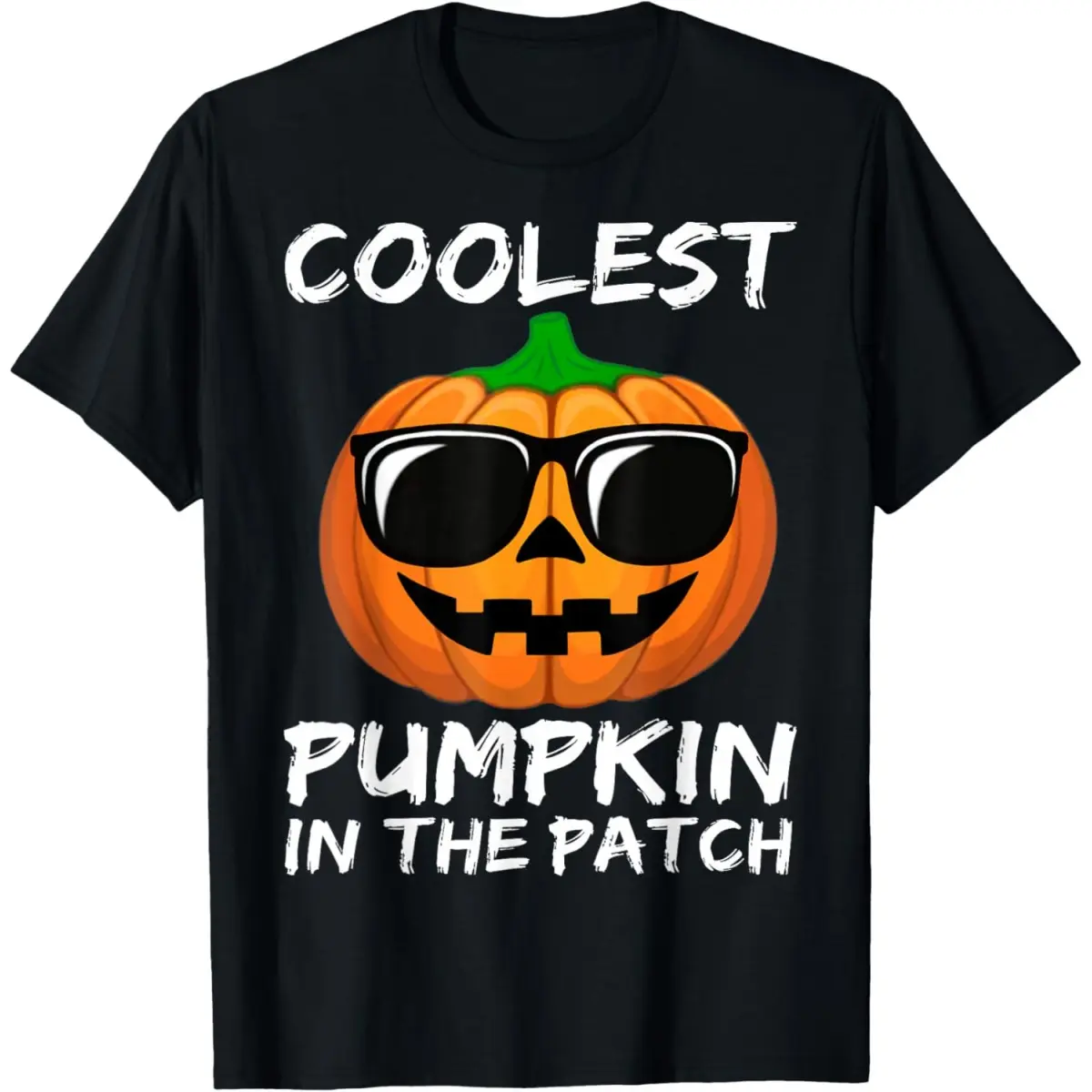 Men's Halloween T-Shirt, Coolest Pumpkin in the Patch Funny Graphic Print, Casual Standard Fit Short-Sleeve Tee, Pumpkin Element Men's Short-Sleeve T-Shirts, Halloween Pumpkin Graphic Men's Short-Sleeve T-Shirts