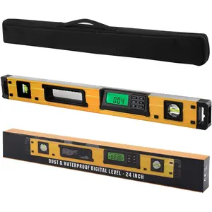24-Inch Digital Torpedo Level and Protractor | Neodymium  | Bright LCD Display | IP54 Dust/Water Resistant  level with Carrying Bag