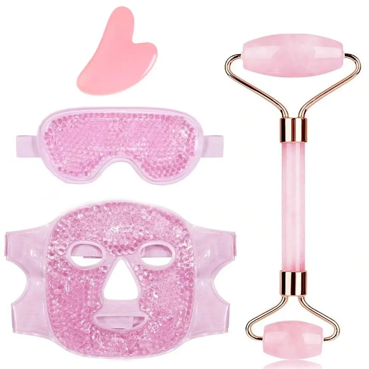 Gel Cooling Ice Face Mask, Hot Cold Compress Pack, Gel Beads Eye Mask, Facial Spa for Sleep, Relaxing Skin Care Treatment
