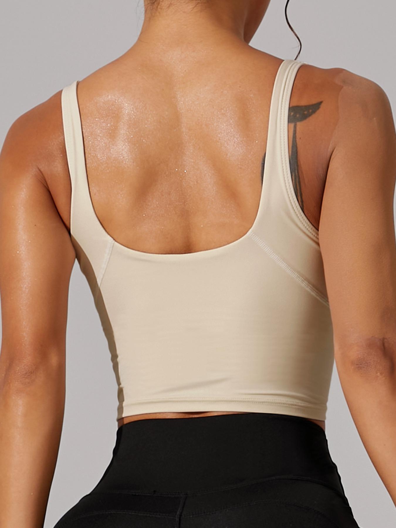 Cross-Border Wide Strap Sports Bra, Shark Skin Feel Yoga Bra, Slim Fit Elastic Gym Top for All Seasons, Comfortable Workout Wear, Yoga Gym Activewear