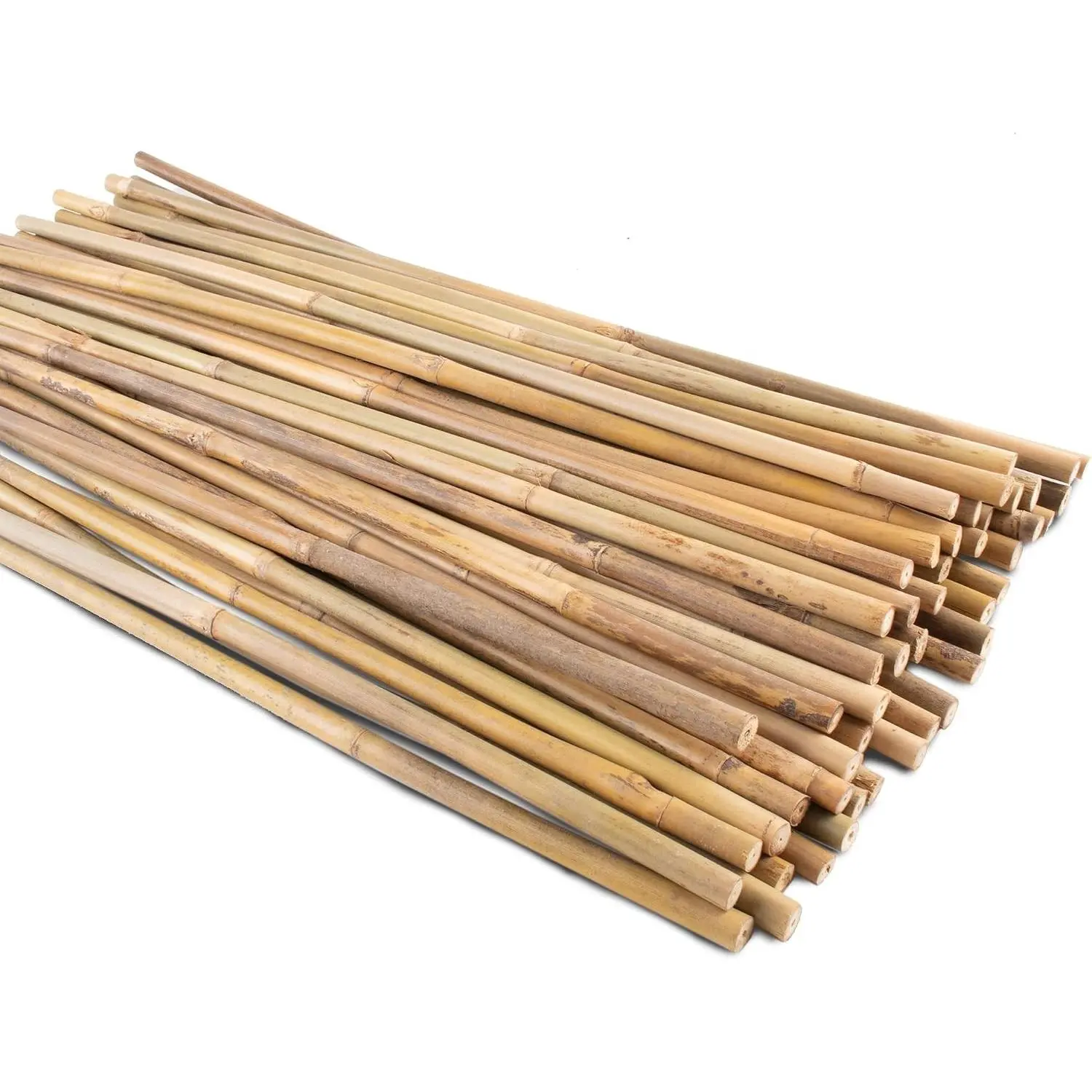 50Pcs Garden Stakes, 0.32”/16 Inch Bamboo Sticks, Natural Plant Stakes for Indoor and Outdoor Plants, Poles for Tomatoes, Beans, Potted Plants