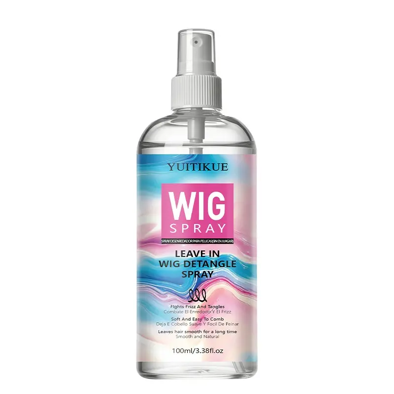 Yuitikue No-Rinse Wig Detangling Spray 100ML, Gentle Moisturizing, Smooths Frizz, Reduces Knots, Suitable for Real Hair and Synthetic Wigs