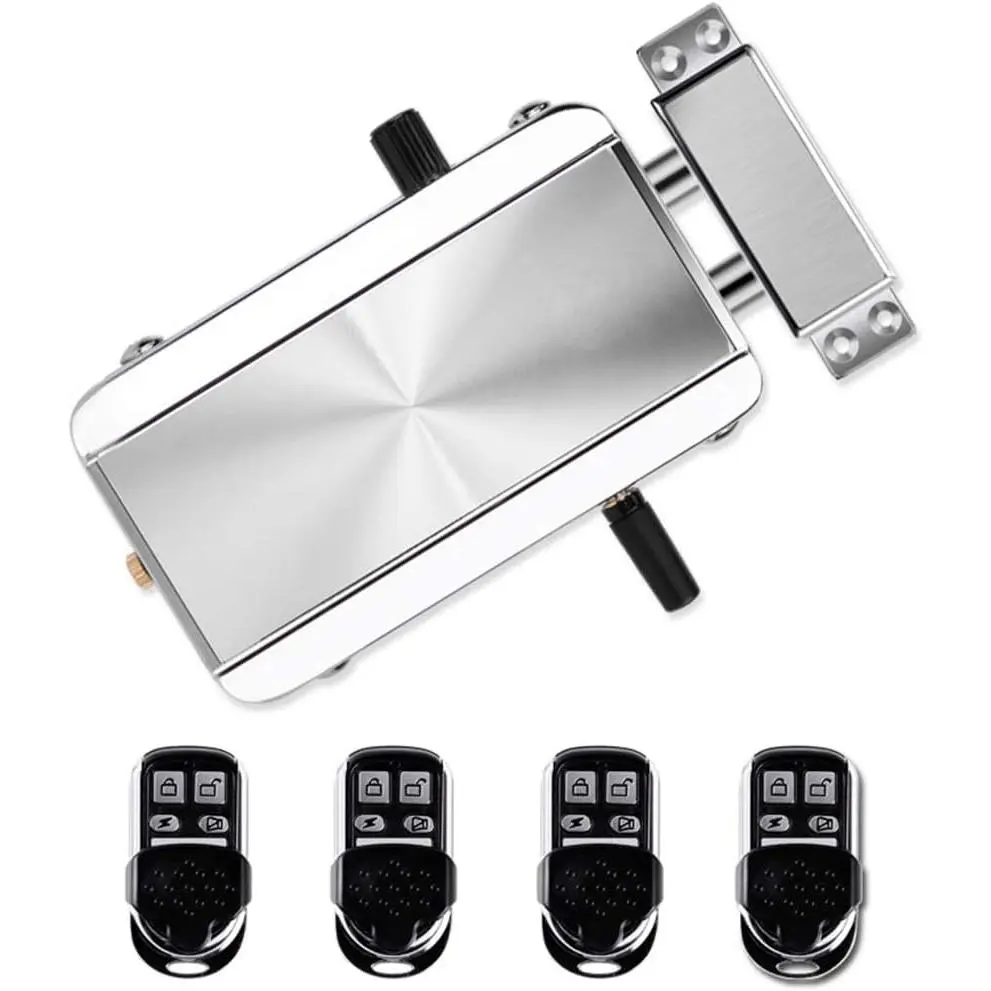 Intelligent Door Lock Kit,   Anti-   Keyless Deadbolt Access Control System with 4 Remote Control