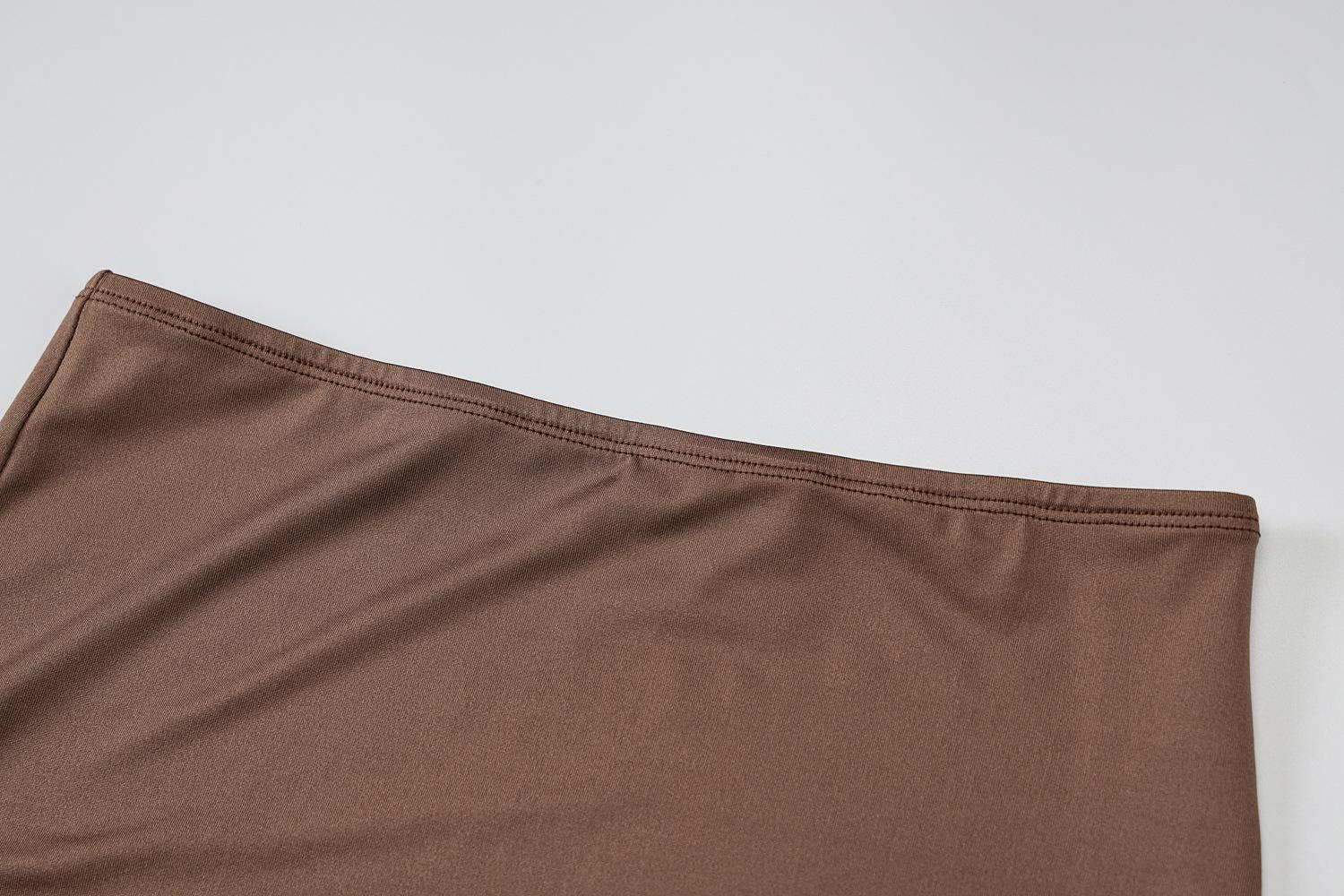 Women 2 Counts Solid Backless Crop Tube Top High Waist Skirt Set Sleeveless Strapless Top Bodycon Skirt Set for Party Club Dating Ladies Summer Clothes