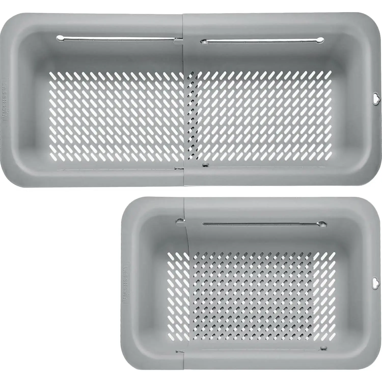 Collapsible Colander for Kitchen, Over the Sink Strainer Basket for Kitchen, Fruit Pasta  Strainer Expandable Plastic Colander  (Gray)
