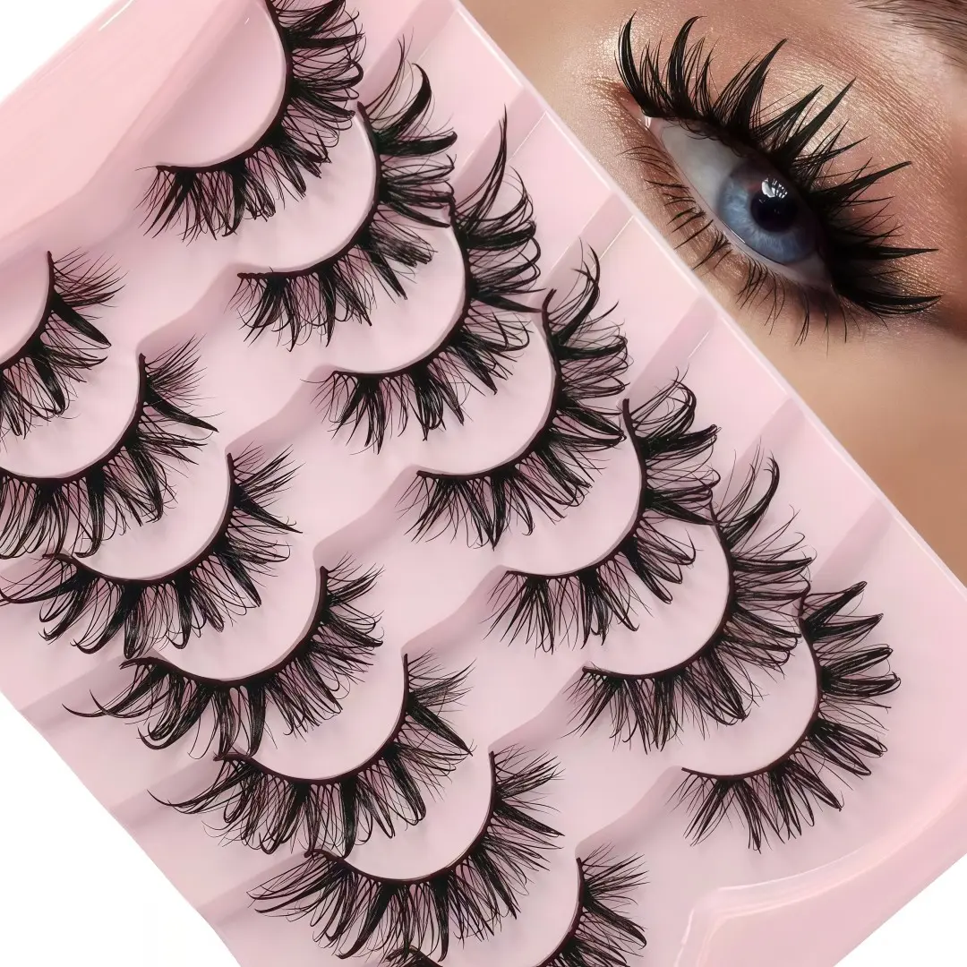 European and American Comics Thai Dense Big Eye False Eyelashes, One-Piece Demon Style, Full Strip Cosplay Barbie Eye Lashes, Volume Fluffy Lashes