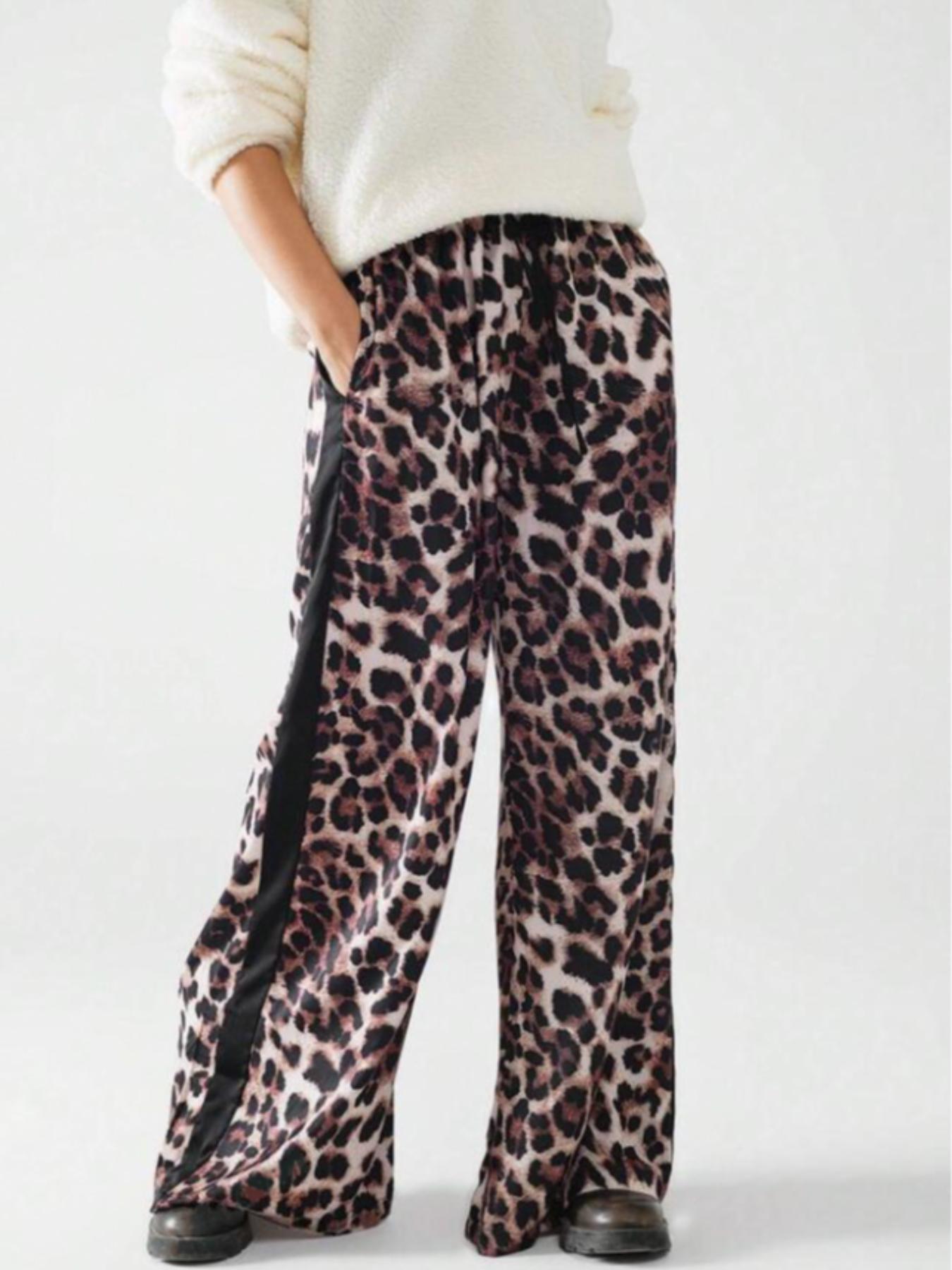 Women's Leopard Print  Pants, Casual Comfy Trousers for Daily Wear, Ladies Bottoms for All Seasons, Womenswear, Loungewear