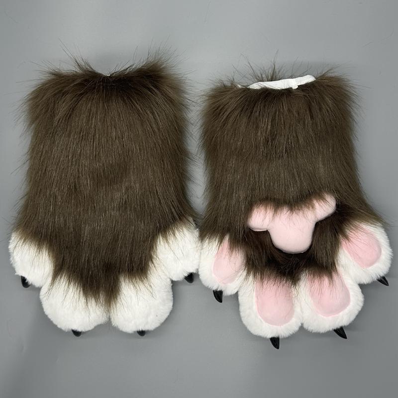 Fursuit paws gloves Furry Claw Gloves Built-in Whistle Decompression Toys Costume Party Accessories for cosplay