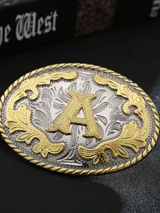 Western Cowboy Style Belt Buckle, Animal Pattern Design, Smooth Closure, Unisex Fashion Accessory, All Seasons Wear
