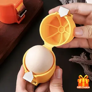 2pcs Egg Shell Separator and Peeler - Quick & Easy Manual Egg Separation Tool, Essential Kitchen Gadget for Home Chefs - Perfect Gift Idea, Egg Separator, Kitchen Gadget, Sleek Kitchenware, Durable Plastic, Kitchen Enthusiasts