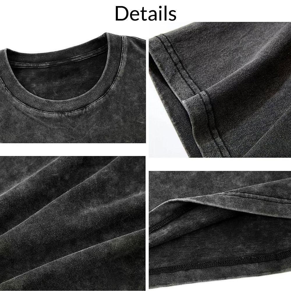 12 Color 300G Unisex Washed T-Shirt Soft Cotton Crew Neck Tee Breathable  Classic Loose Fit Perfect for Daily Wear & Casual Outings Men's & Women's Fashion