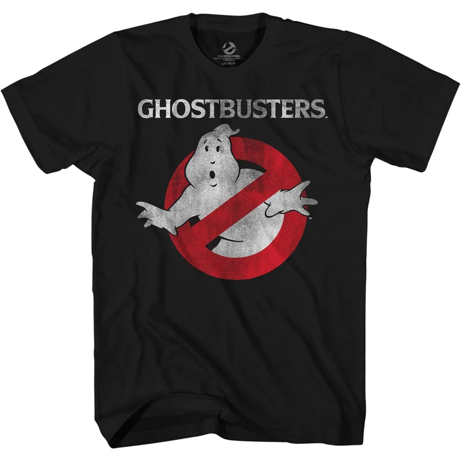 Ghostbusters T-shirt for Men & Women, Shortsleeve Retro Streetwear Pullover with a Distressed 'No Ghost' Logo, Tshirt, Casual, Fabric, Knit, Menswear, Print