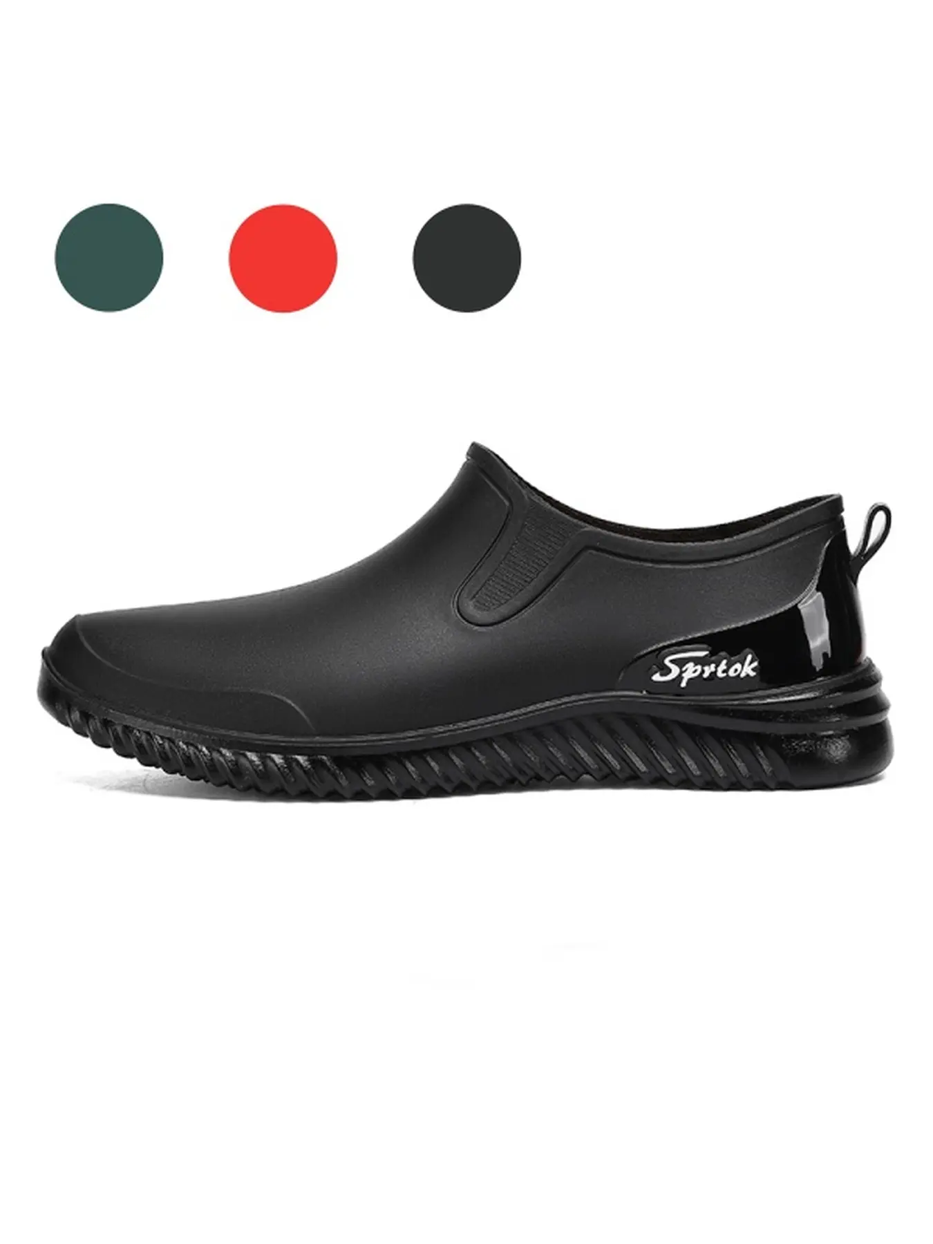 Men Low Profile Rubber Work Shoes Non Slip Tear Resistant Lightweight Upper For Household Cleaning Chores