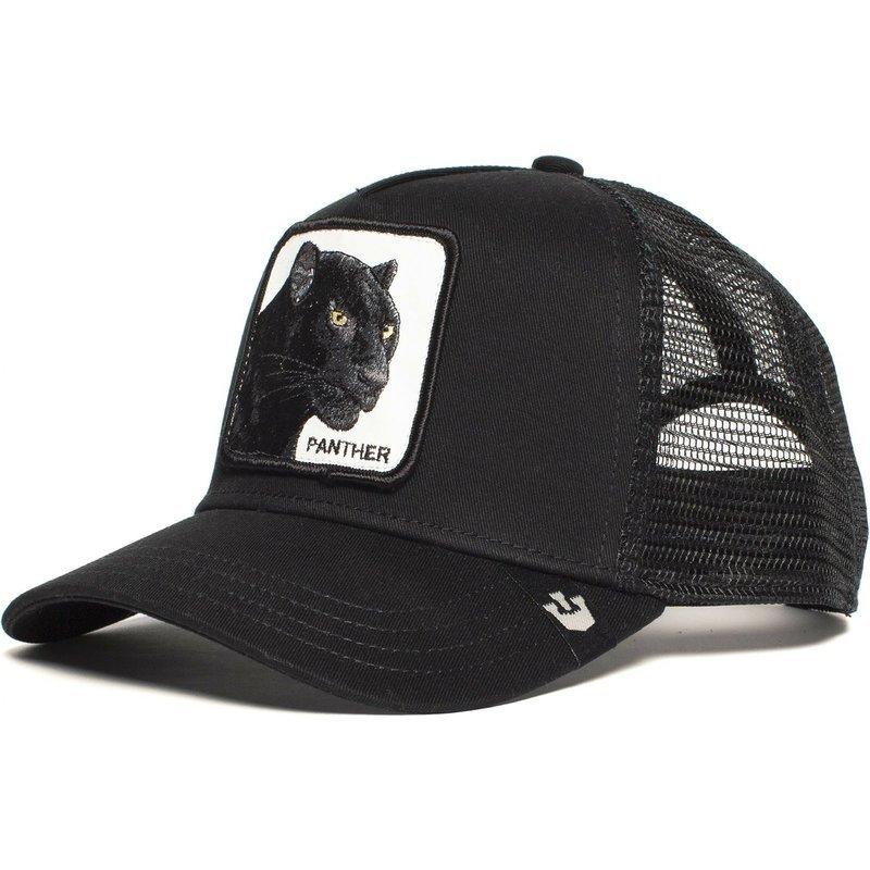 Animal Baseball Cap Cartoon Mesh Embroidery Truck Driver Cap Black Panther Tiger Wolf Mesh Cap hood stylish sun