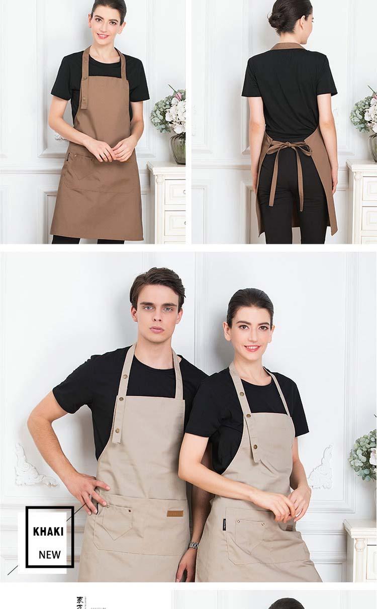 Custom Brand Logo Kitchen Aprons For Woman Men Chef Work  Grill Restaurant Bar Shop Cafes Beauty Nails Studios Custom Uniform
