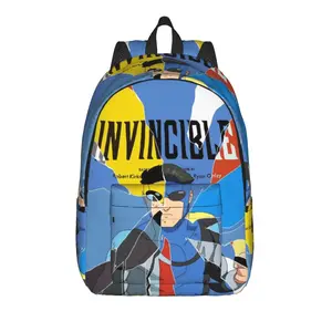 Invincibles Comic Backpack for Men Women Fashion High School Hiking Travel Daypack  Laptop Shoulder Bag Durable