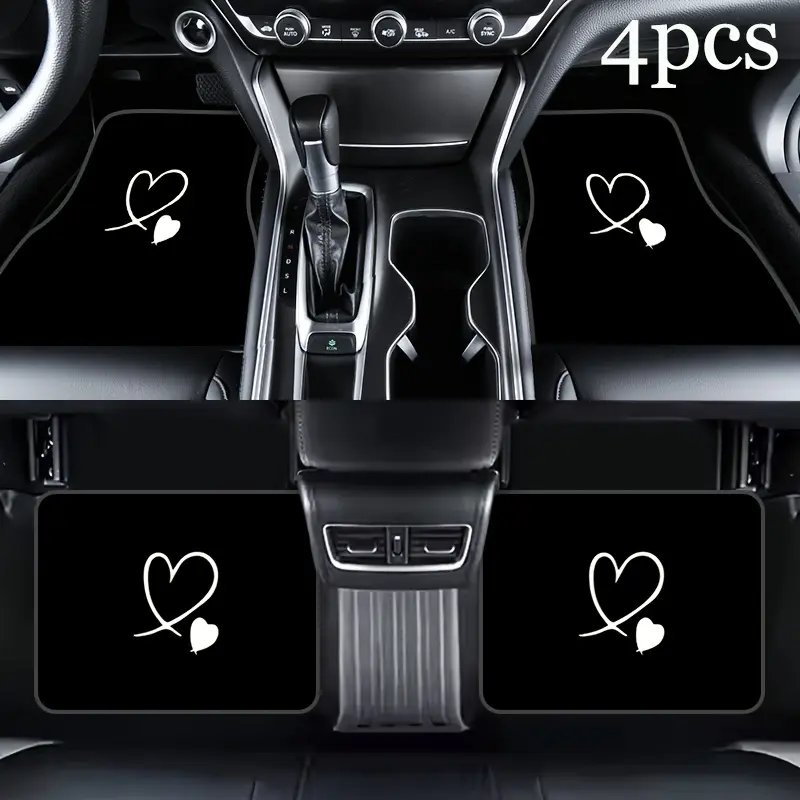 JOYFINITY 4pcs Universal Car Floor Mats - 4 Patterns Available, All-Season, Anti-Slip Base, Easy-Clean Automotive Interior Accessory