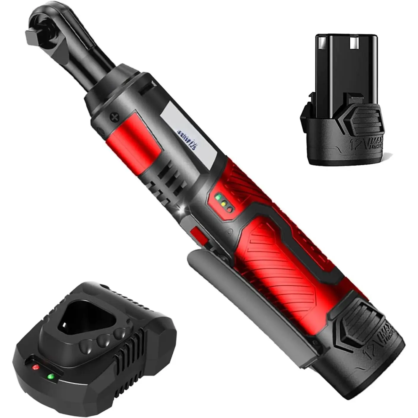 3/8 Electric Ratchet Wrench 55 N·m with 2 Ah  Quick Charger | 55 N·m Power 2 Ah Lithium  and Quick Charger