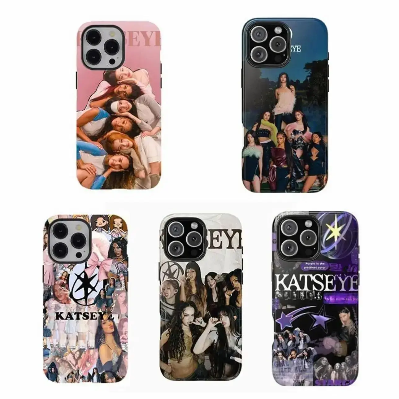 Katseye Kpop Girl Group Music Merch Graphic Phone Case - Stylish Pop Idol Fan Gift, Rugged Shockproof Protective Smartphone Shell for iPhone 11-17 Pro Max/Plus, Samsung Galaxy S23-25 Handheld Cellphone Devices, Casing