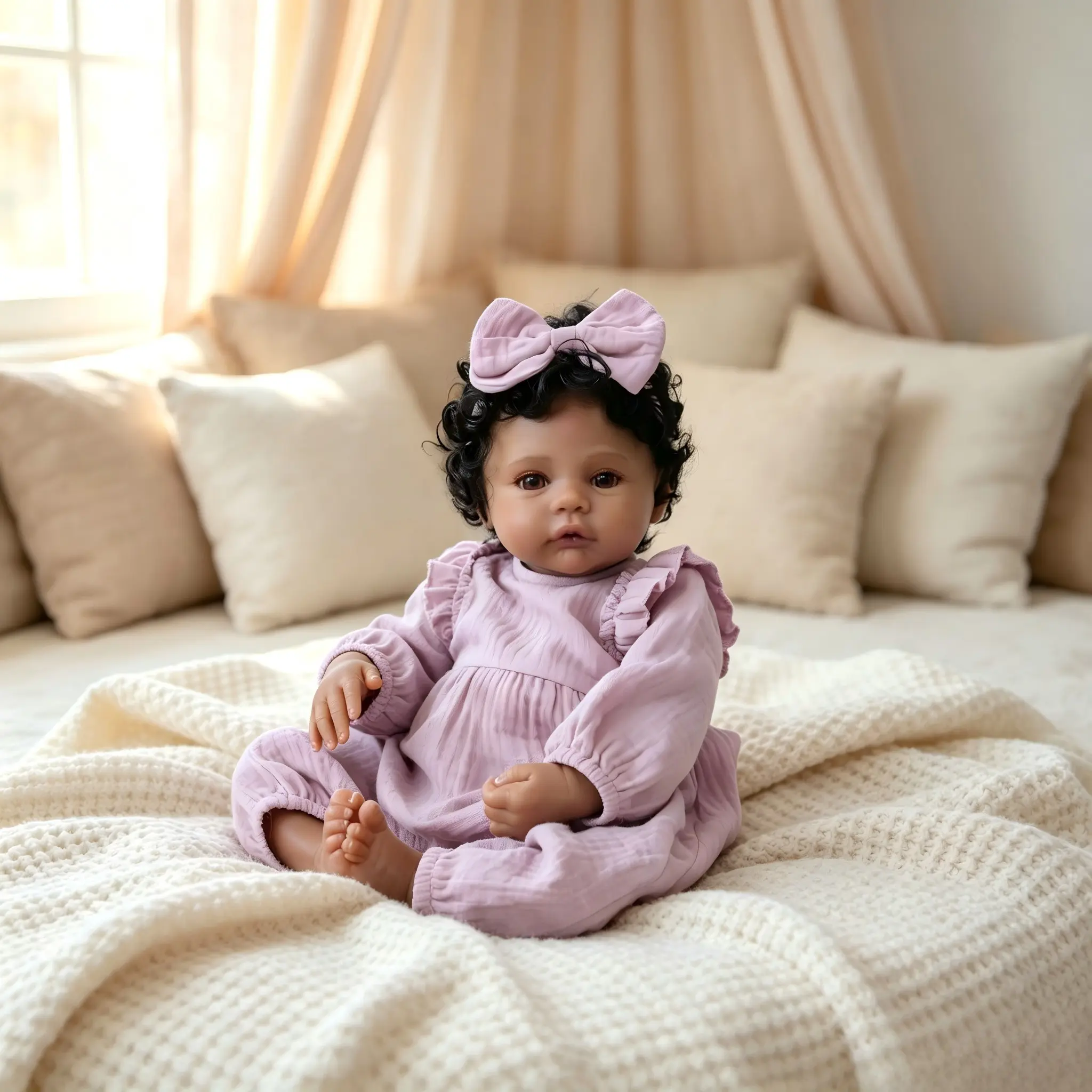 20-Inch Reborn Doll, Adorable with Gift Box, Perfect for Christmas, Halloween, Birthday Gifts, Suitable for Kids Aged 3+