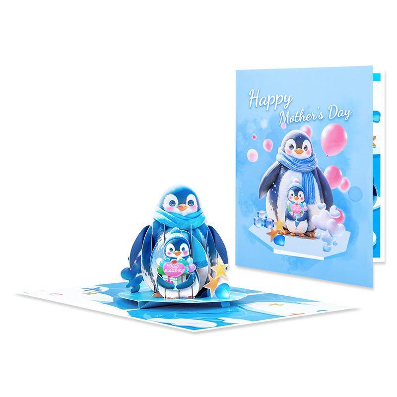 3D Happy Mother's Day Card, 1 Set Flower & Letter Pattern Greeting Card with Envelope, Creative Gift Card for Mother, Gift for Mom