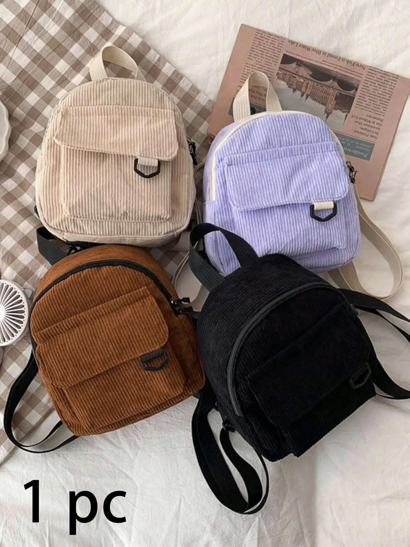 Velvet Mini Backpack, Portable Solid Color Shoulder Bag, Multifunctional Casual Backpack, Unisex, Ideal for Daily Use, Commute, Travel, Gifts