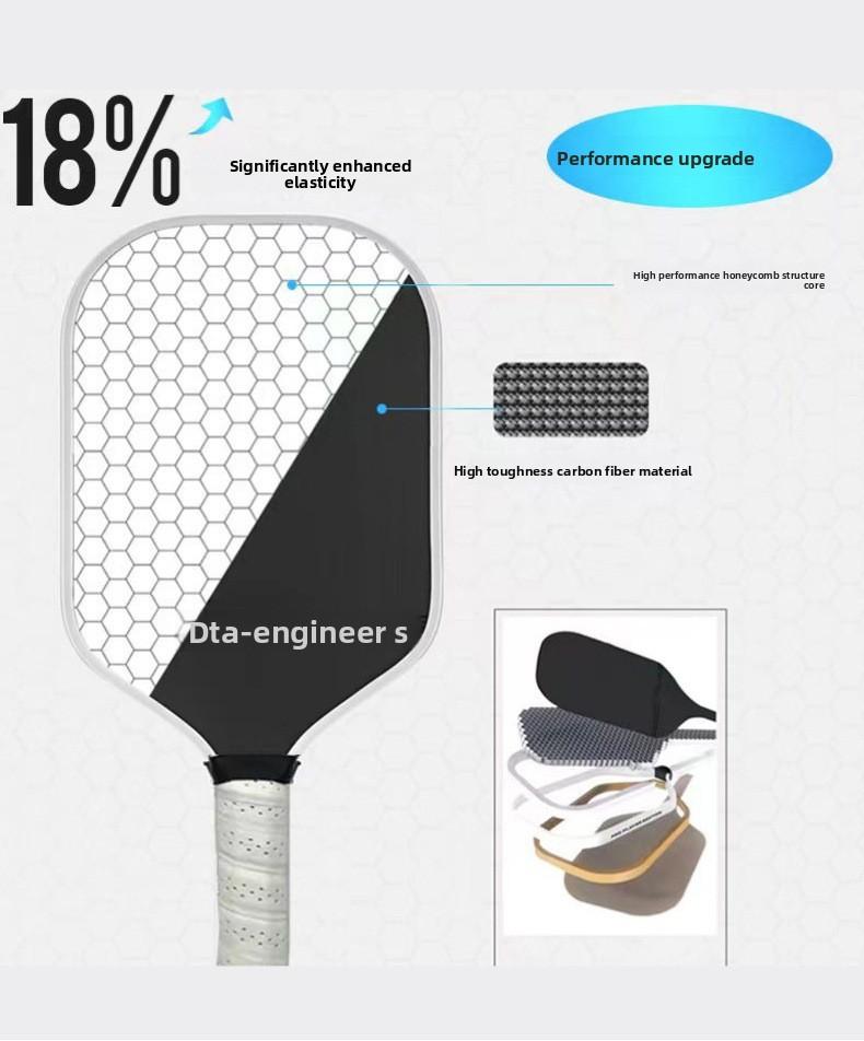 2026 Professional USAPA Certified T700 Carbon Fiber Heat-Pressed Smile Hole Frameless Pickleball Racket