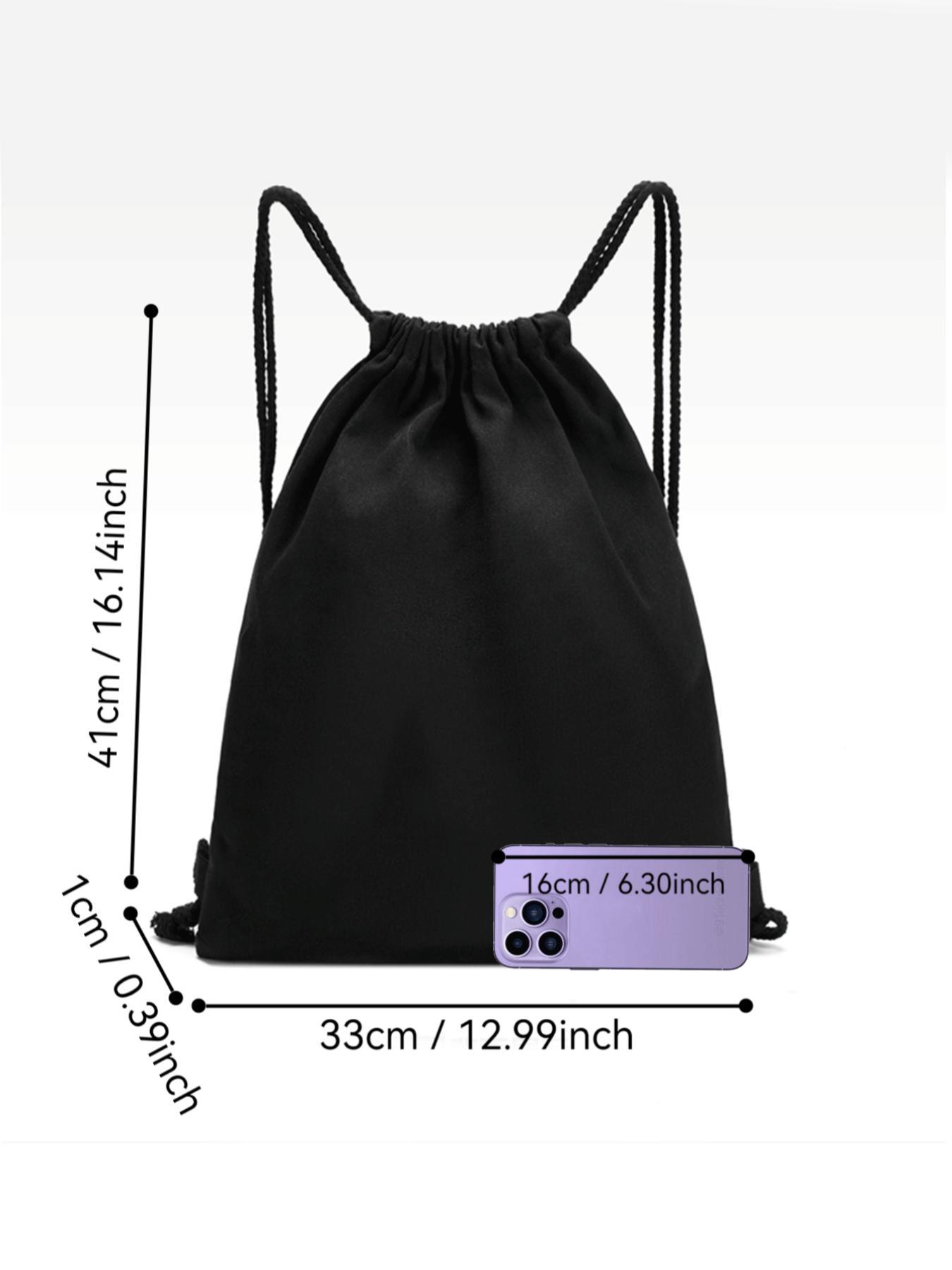 Solid Color Drawstring Backpack, Large Capacity Waterproof Sports Storage Bag, Simple Travel Bag, Basketball Bag, Functional Bag for Women & Men, Sports Bags, Outdoor Sports Bag
