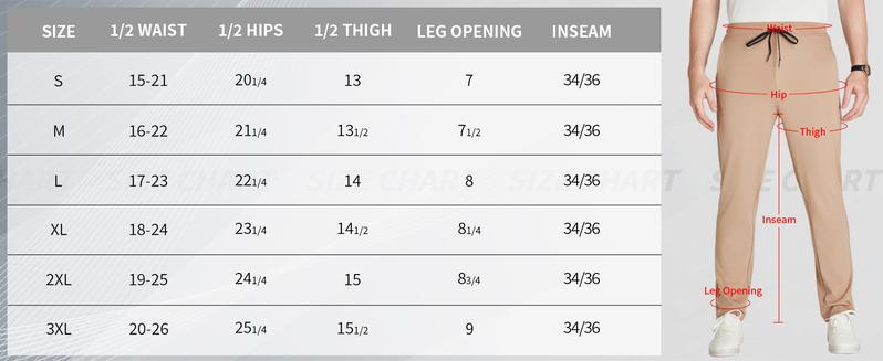 LETAOTAO 34"/36" Inseam Tall Mens Joggers Sweatpants Extra Long Zipper Pockets Athletic Gym Track Pants Sports Jogging Wear