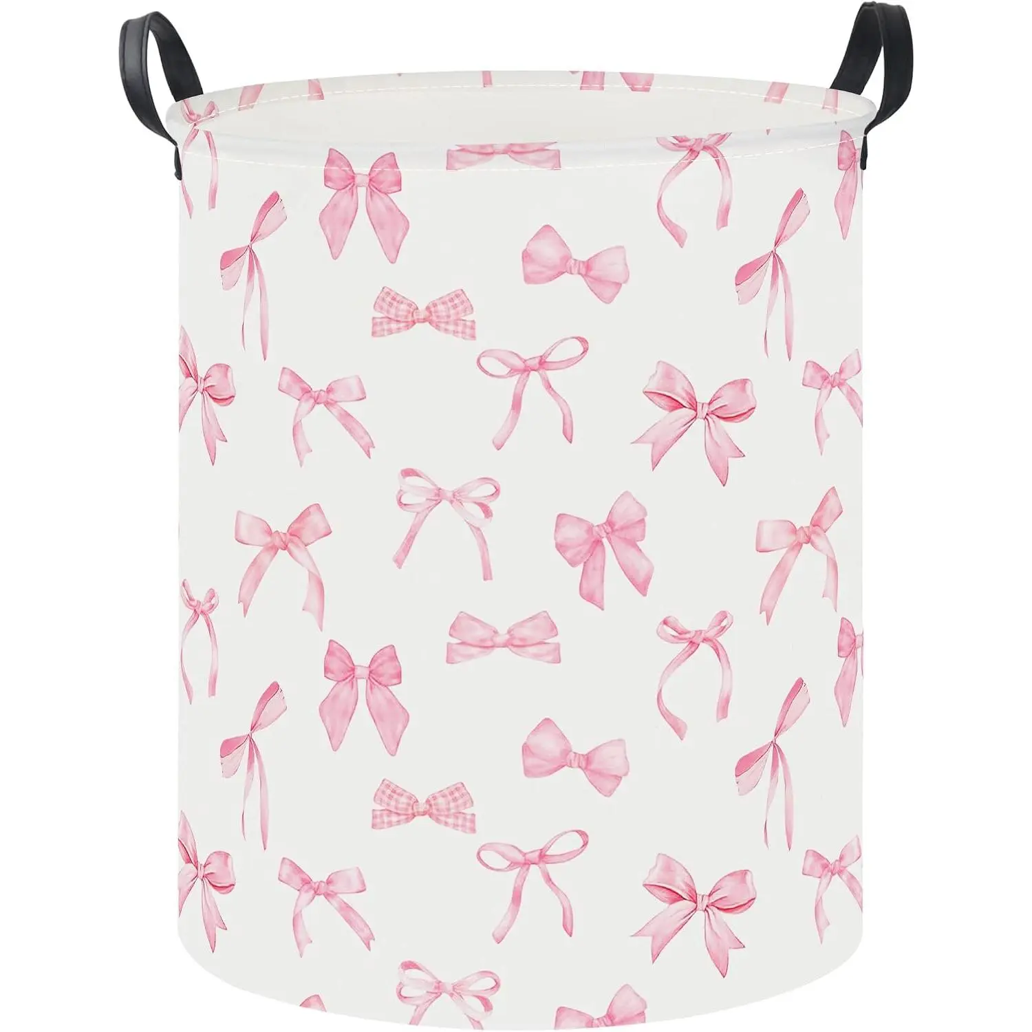 19.7" Laundry Basket,Dirty Clothes Hamper, Storage Bin( Bowknot)