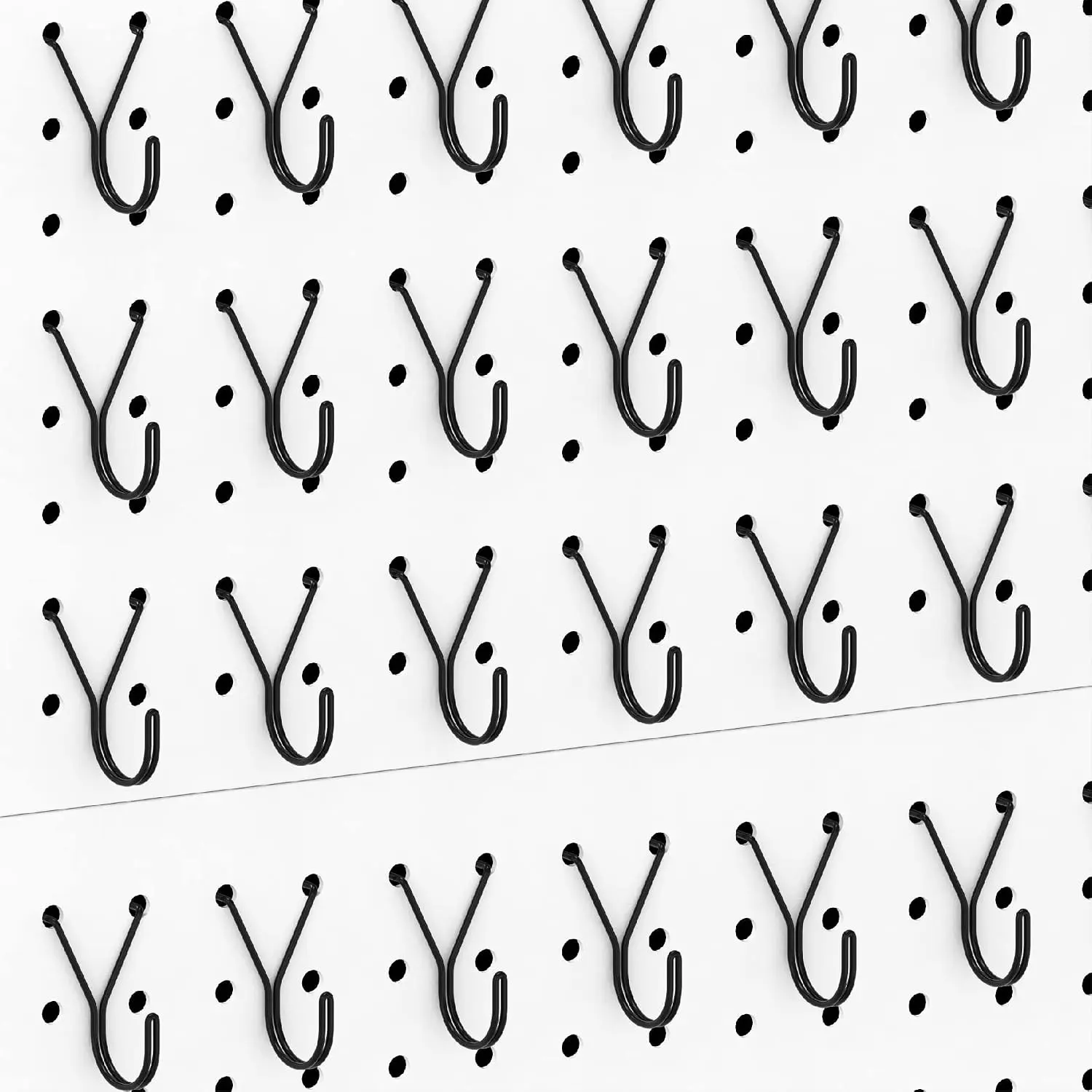 40 Pack Pegboard Hooks J-Hook – 1 Inch Black J Hooks for Pegboard – Heavy Duty Peg Board Hooks for Hanging Jewelry, Keys, Retail Items & Small Tools – Fits 1/8” & 3/16” Pegboards