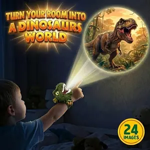 Dinosaur Projector Watch For Kids - 24 Dino Images, Interactive & Teaching Toy, Cool Birthday Gift, STEM Learning Toy, Dinosaur Toys, Dinosaur Gift, Dino Party Favor, Toys For Boys 3 To 5 Years