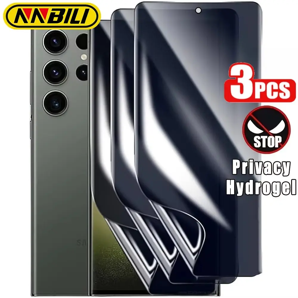 NNBILI 3Pcs Anti-Spy Hydrogel Film for Samsung S23 S21 S22 S24 S25 S26 S20 Ultra S9 S8 S10 Plus S20 FE Privacy Screen Protector
