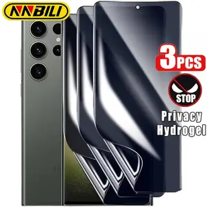 NNBILI 3Pcs Anti-Spy Hydrogel Film for Samsung S23 S21 S22 S24 S25 S26 S20 Ultra S9 S8 S10 Plus S20 FE Privacy Screen Protector