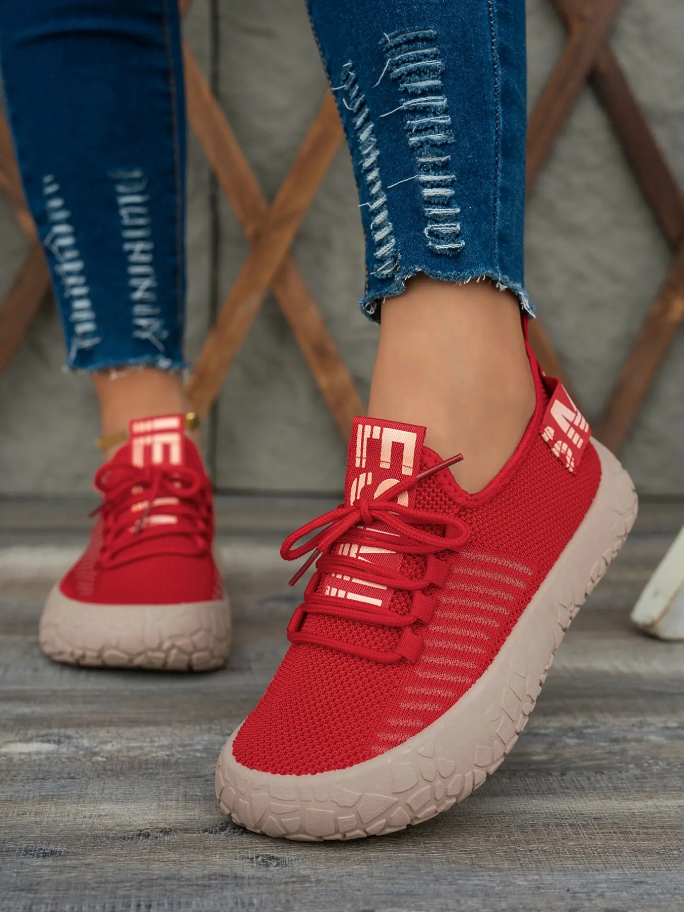 Women's Thick Sole Breathable Mesh Sneakers, Comfortable Casual Sports Shoes for All Seasons, Fashionable Durable Footwear, Trendy Walking Sneaker