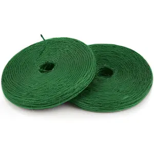 800 Feet (2Pcs * 400Feet) Garden Twine Strong Natural Jute Long Green Twine for Gardening Tomato Climbing Plant Tie Floristry Crafts Gift Wrapping Packing Decor