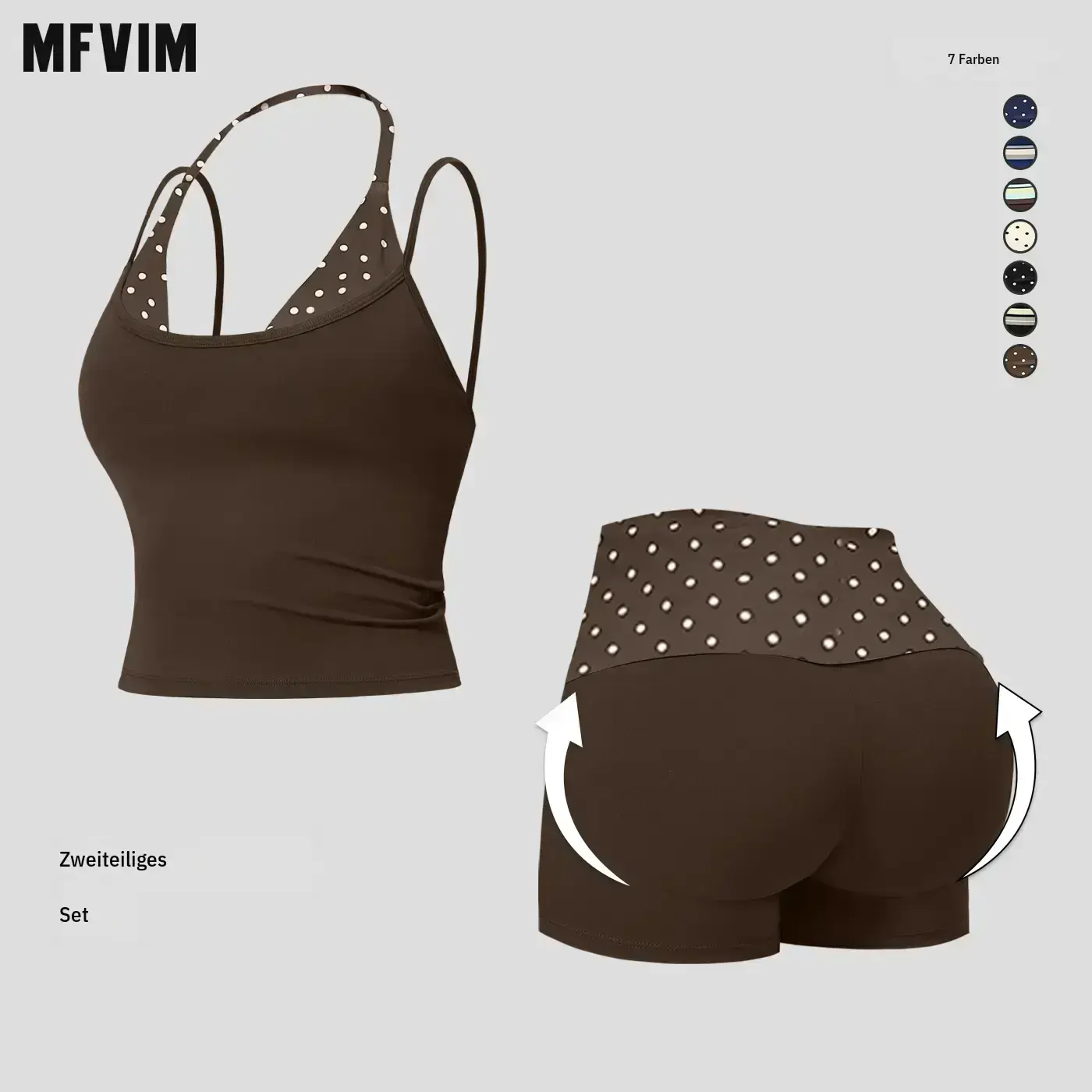 MFVIM women’s color block double layer halter yoga tank top set with high waisted butt lifting athletic shorts, two piece nude feel fitness outfit,travel essentials,camping essentials