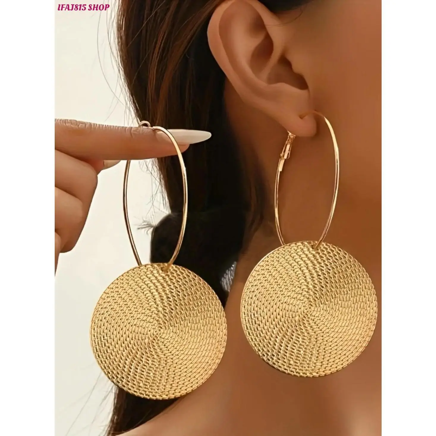 Women's Round Hoop Earrings, Trendy Minimalist Circle Earrings with Elegant Fashion Design, Lightweight Statement Jewelry for Any Outfit, Classic Everyday Earrings for Women, Perfect Gift for Birthday, Party, Work and Special Occasions