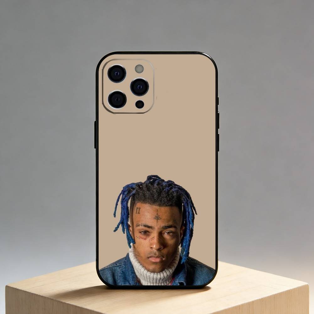 X-XXXTENTACION-S   Phone Case For iPhone17,16,15,14,13,12 Plus,Max Soft Silicone Black Cover