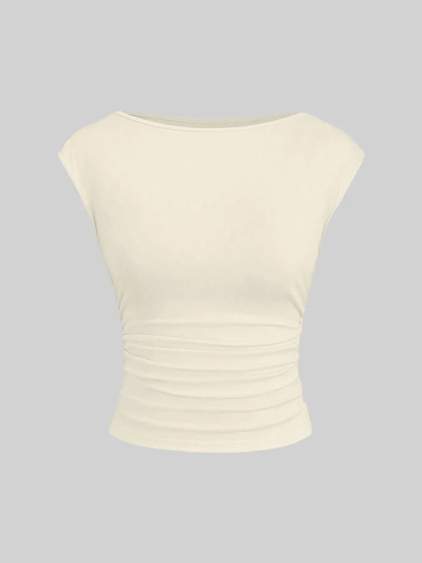 Women's Sexy Cut-Out Back T-Shirt, Breathable Moisture-Wicking, Slim-Fitting, Plain Pattern, Summer, All Seasons, Short Sleeve Top/set