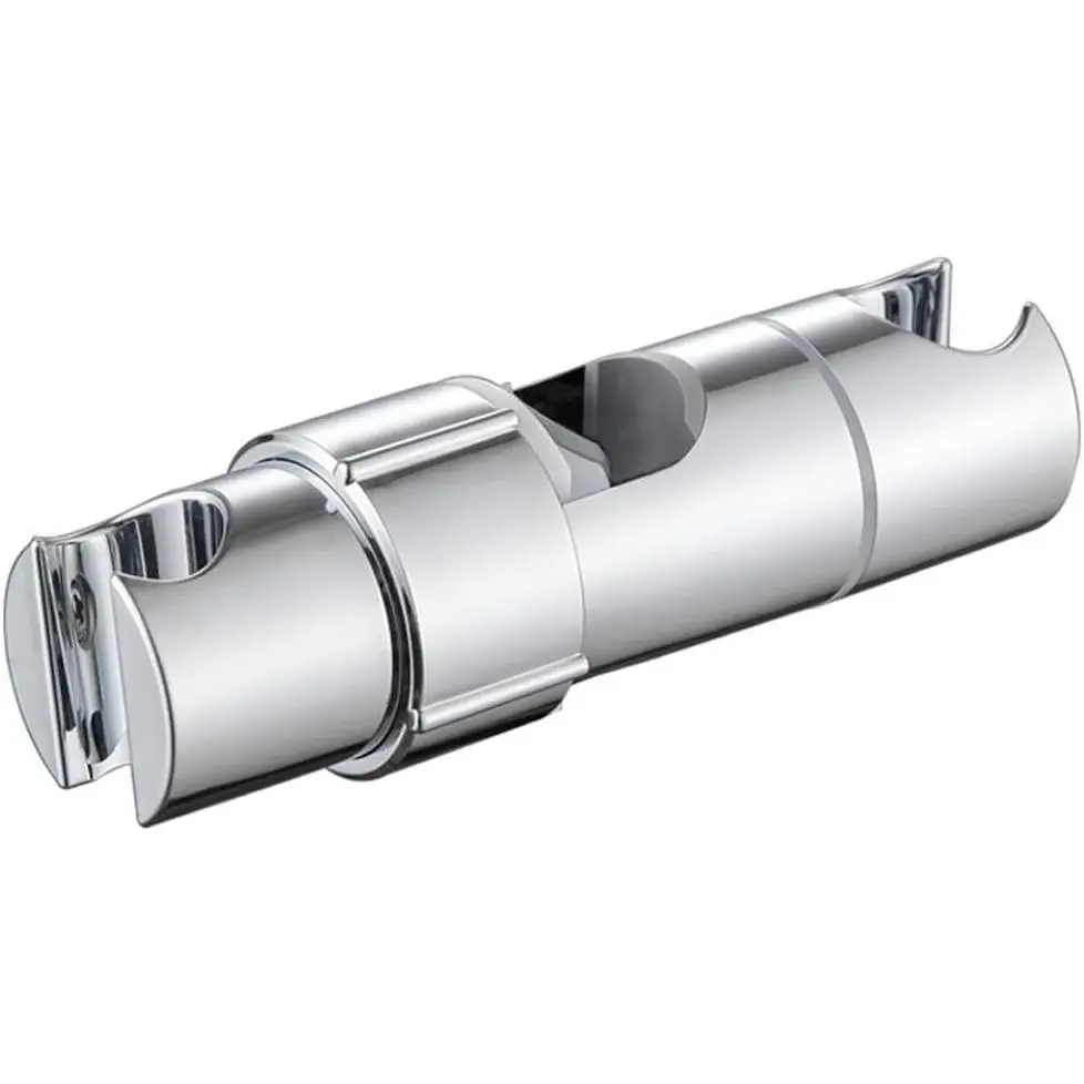 Shower  Holder for Slide Bar 16-27mm Double Slot Adjustable Hand Shower Bracket for Slide Bar Slider Clamp Bathroom  360  Rotating Bidet Sprayer Holder, ABS Chrome