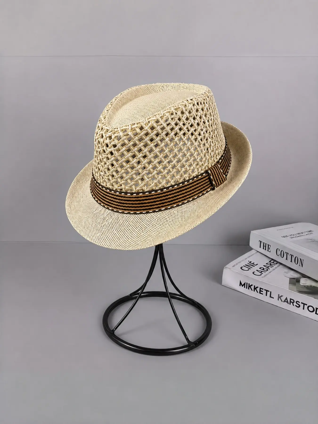 Unisex Breathable Straw Panama Hat, High Quality Hat, Lightweight Mesh Design, Breathable Mesh Hats, Beach Sun Hat, Ideal for Beaches, Casual Gatherings, Travel, Spring & Summer, Accessory