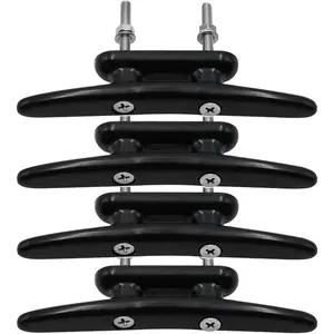 Black Nylon Boat Dock Cleats 4 Pack Kayak Rope Tie Cleat Include Installation Screws