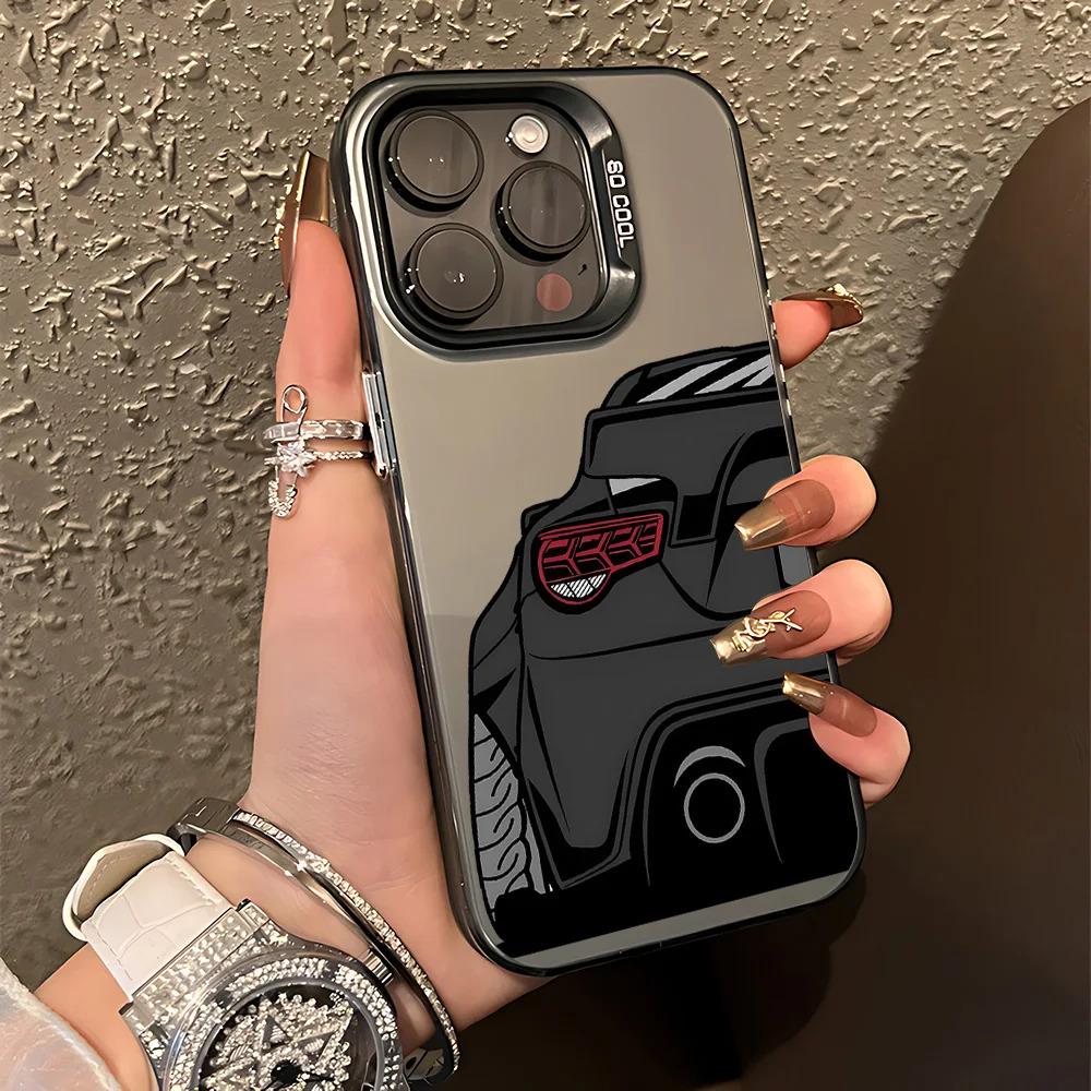 Cool JDM Sports Car Phone Case For iPhone 17 16e 16 15 14 13 12 11 mini Pro Max X XR 8 7 Air Plus Anti Fall Matte Back Cover