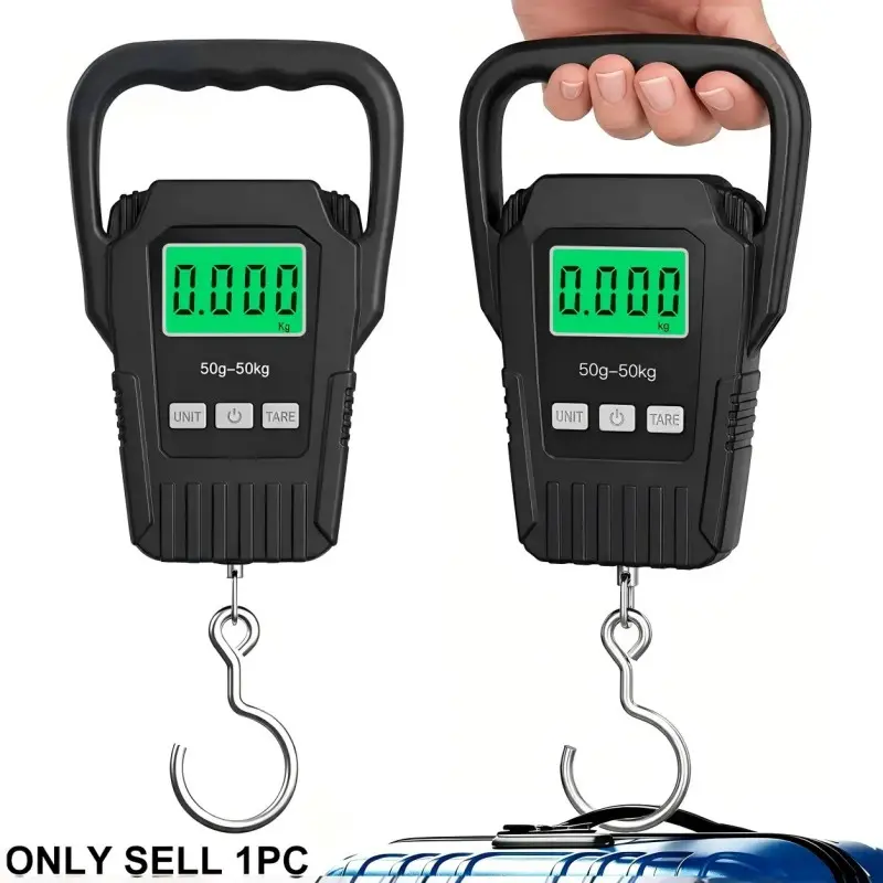 110 Lbs/50 Kg Digital Handheld Luggage Scale, Mini Portable Electronic Scale with Backlight LCD Display, Essential Travel Accessory Gift, Luggage Weight Scale