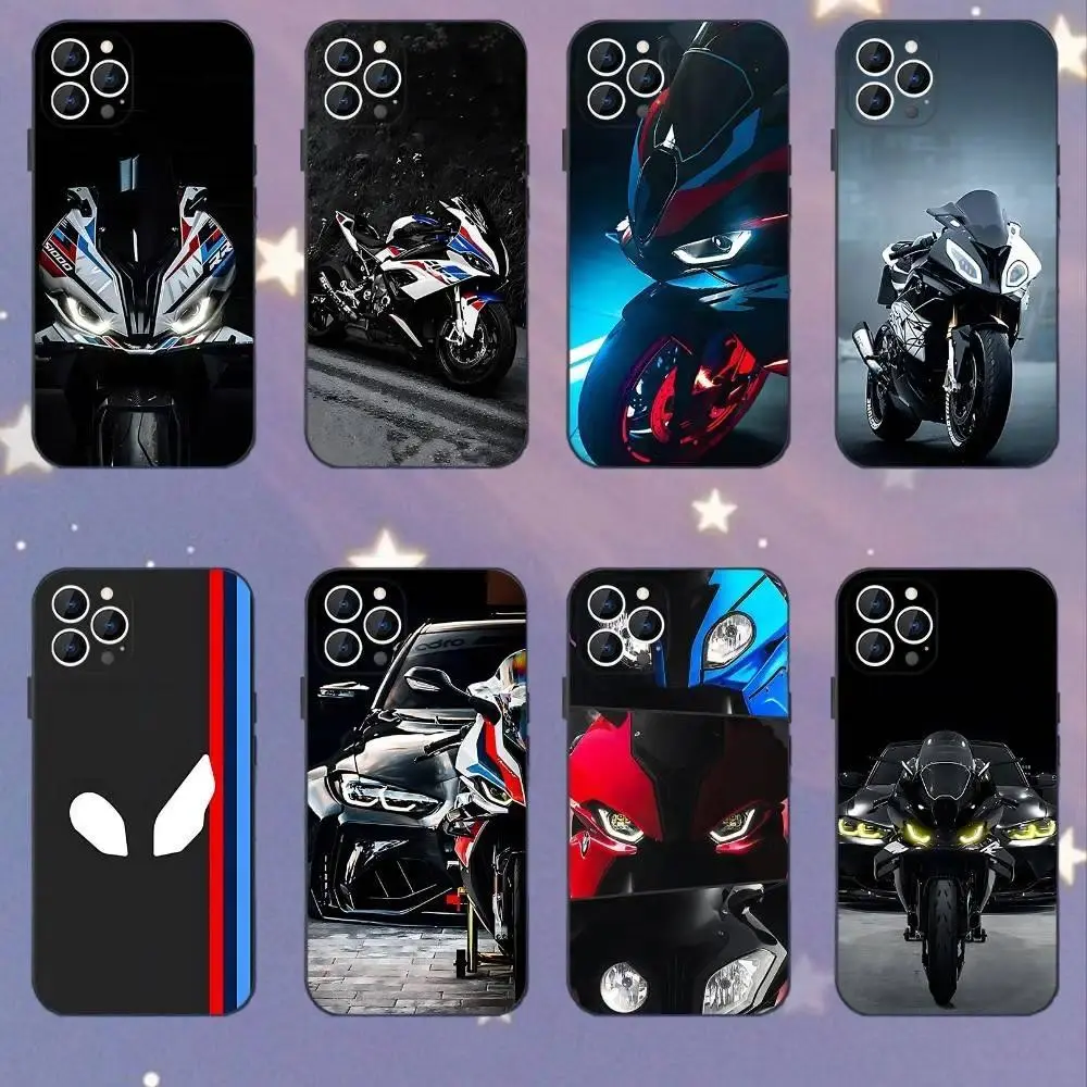 BMW S1000RR Motorcycle Car Phone Case Black Shockproof Funda Cover For iPhone 11-17 Pro Max/Plus & Samsung Galaxy S23-S25