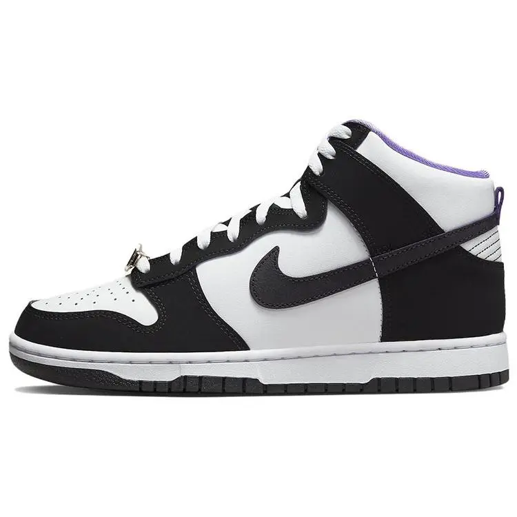 Nike Dunk High Retro PRM Embroidered World Champ Leather Men's Basketball Shoes with Gold Accents, Non-Slip Durable Lightweight Design Verifiable, with credentials and supporting global authentication