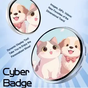 Anime Electronic Badge Display Pin, Dynamic Smart Network Badge, Digital Showcase Gift for Otaku Fans, Ideal Present for Friends